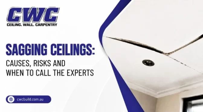 Understanding sagging suspended ceilings with damaged ceiling signs and suspended ceiling repair in Perth.